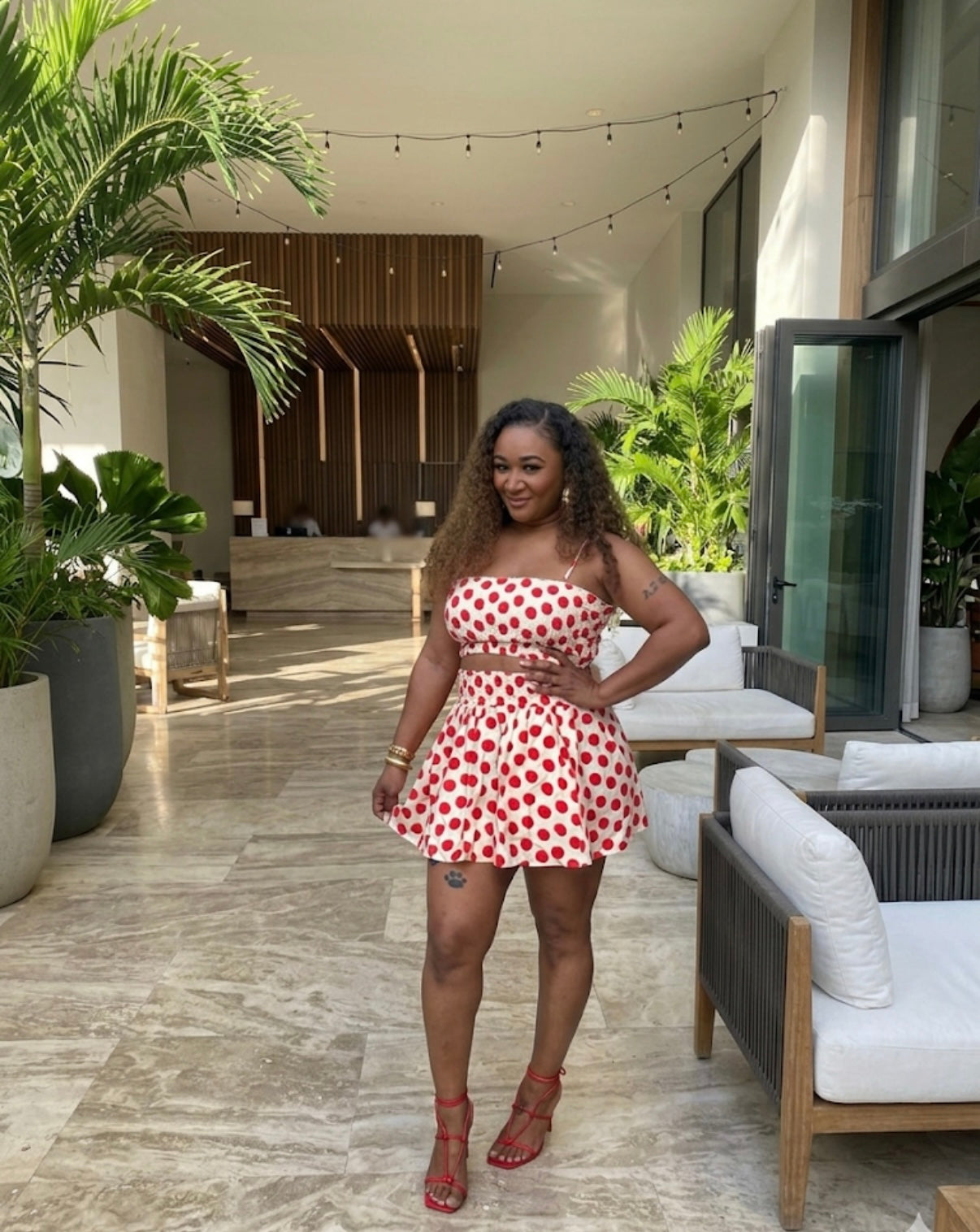 Miss Dot 2pc skirt set