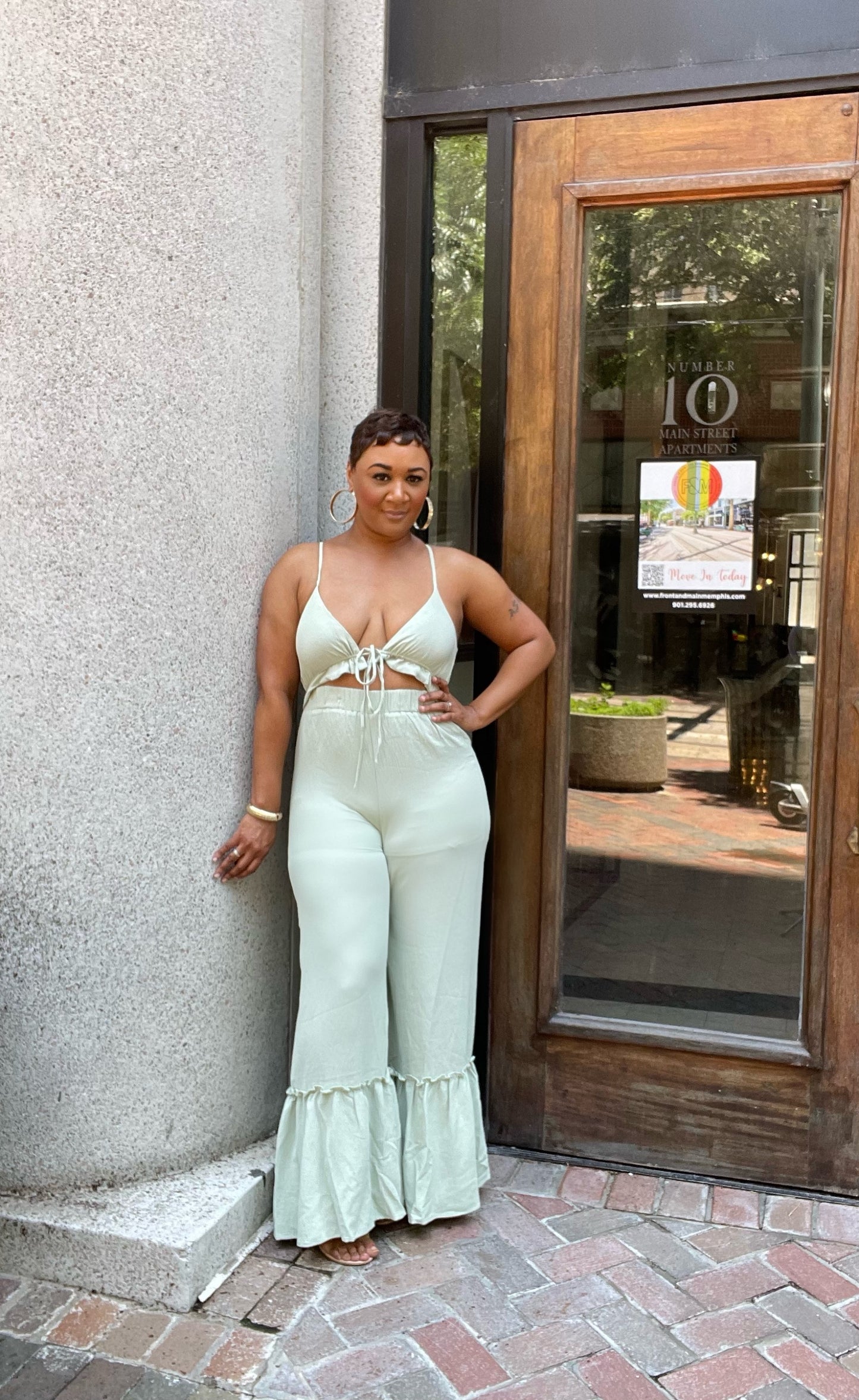 Sage Breeze Jumpsuit
