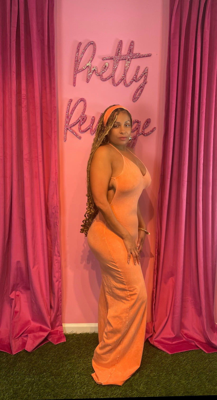 Just Peachy 2pc jumpsuit