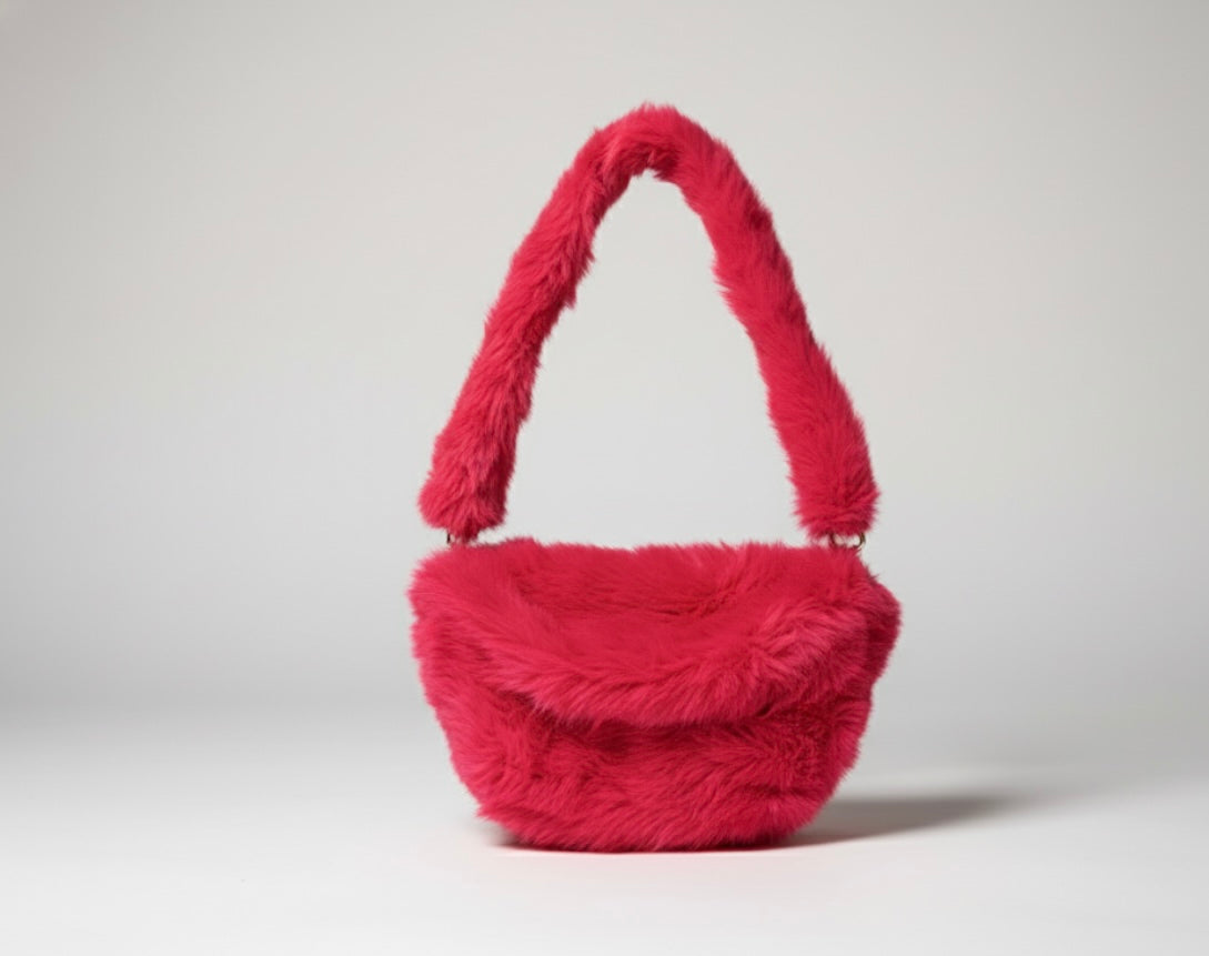 So Fab faux fur crossbody bag( 4 colors)