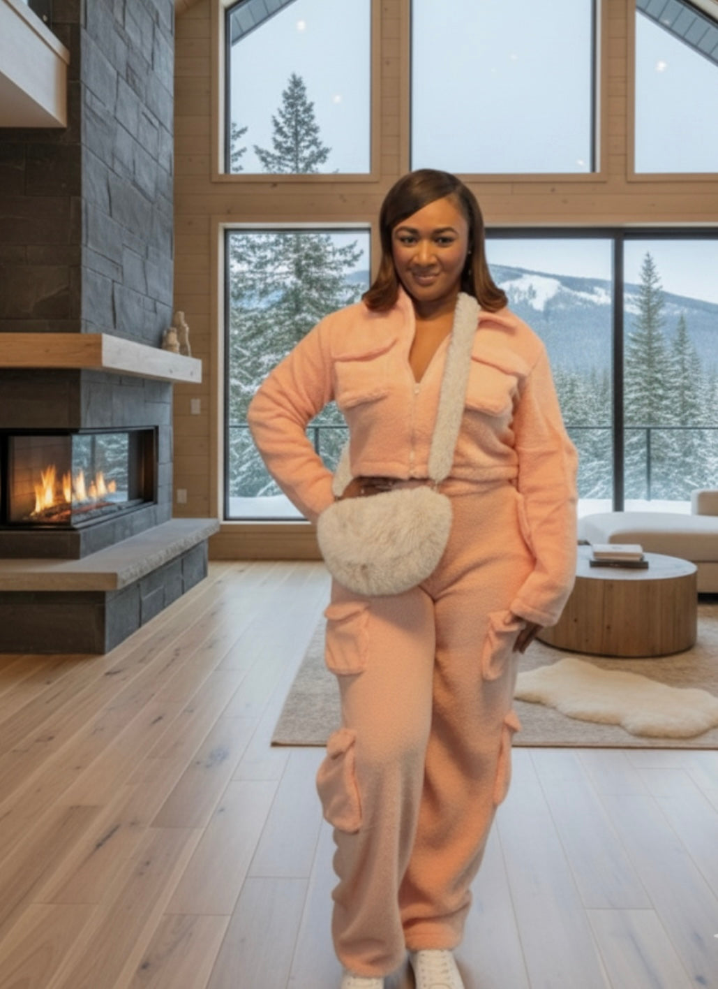 So Fab faux fur crossbody bag( 4 colors)