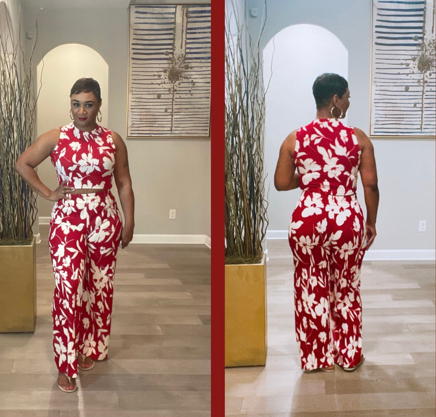 Love Poem 2pc set (Red/Beige)