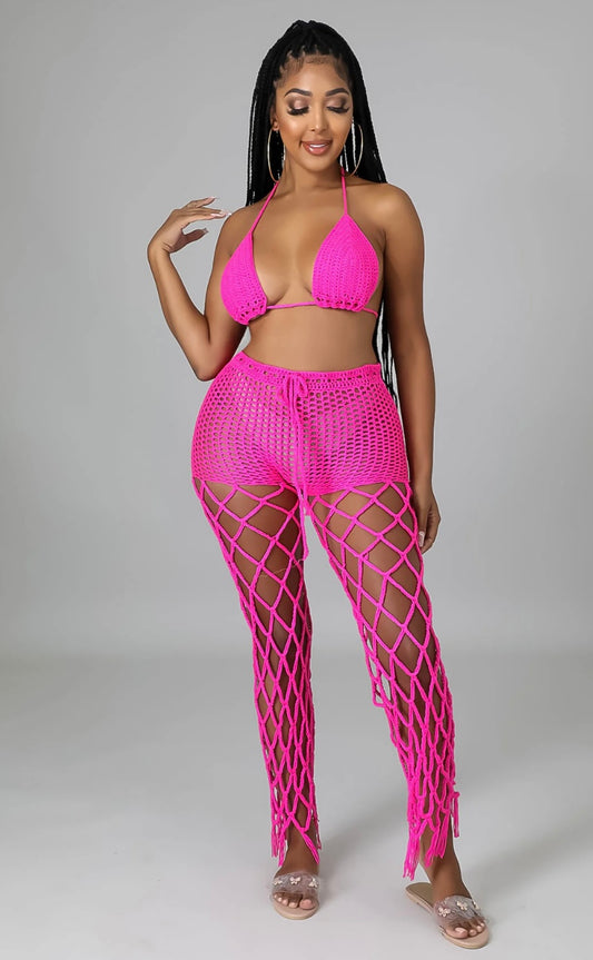 Fruit Punch Crochet 2pc Coverup  Set