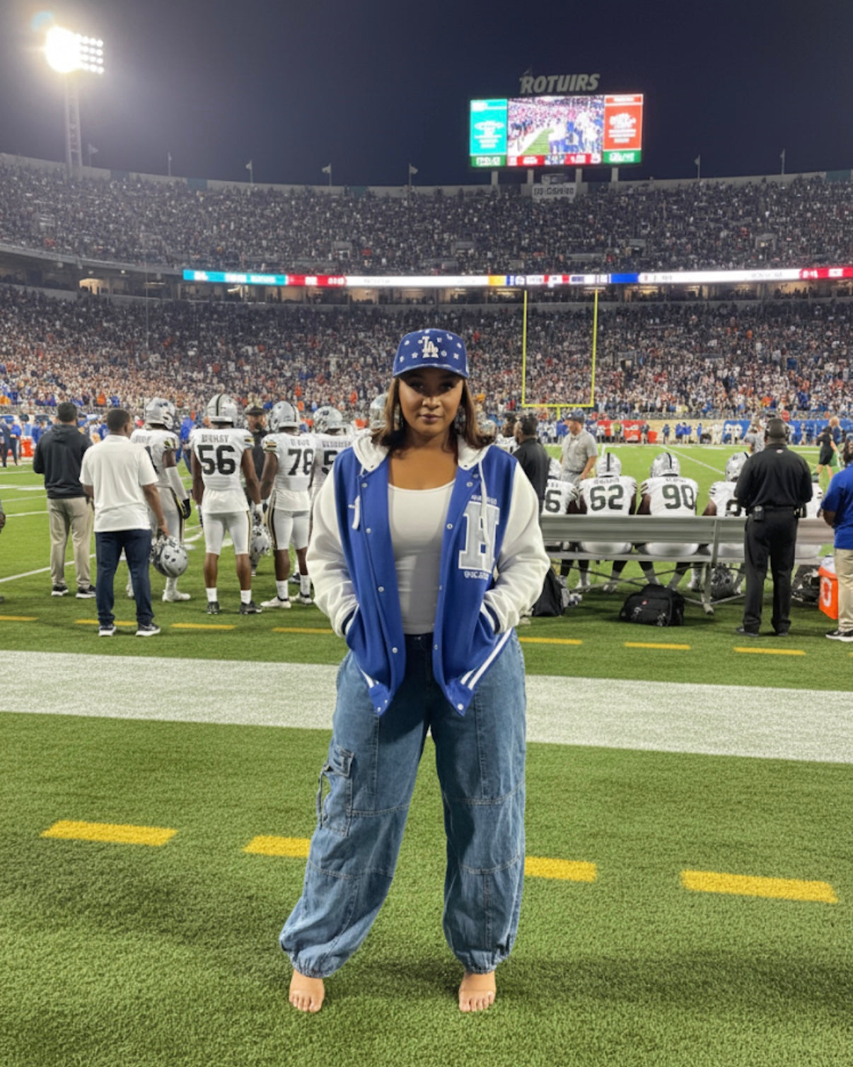 Sideline denim jogger pants