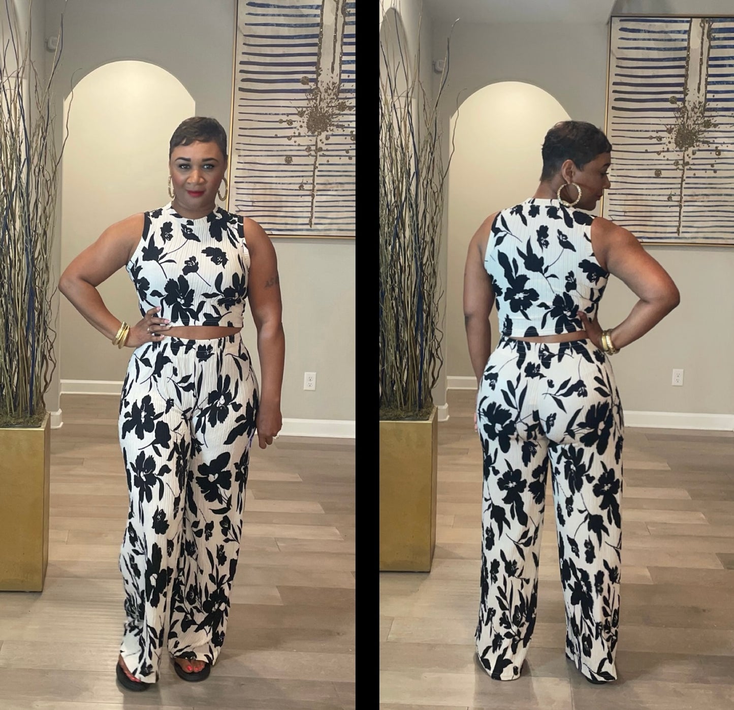 Love Poem 2pc set ( Beige /Black)