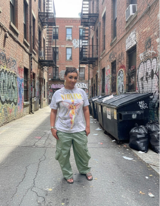 Nirvana distressed t-shirt ( gray)