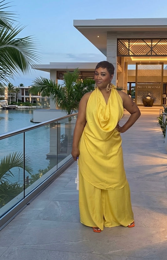 Sunshine halter 2pc pant set