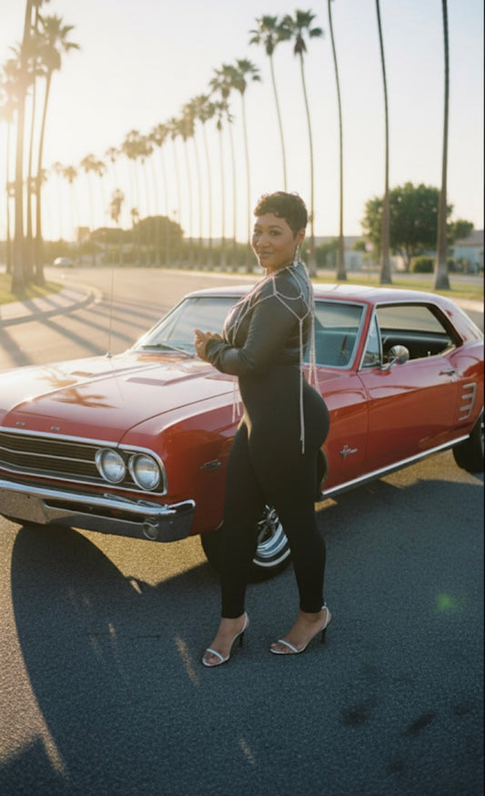 Girl’s best friend faux leather jacket