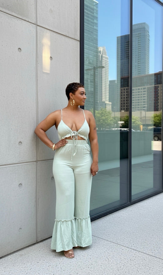 Sage Breeze Jumpsuit