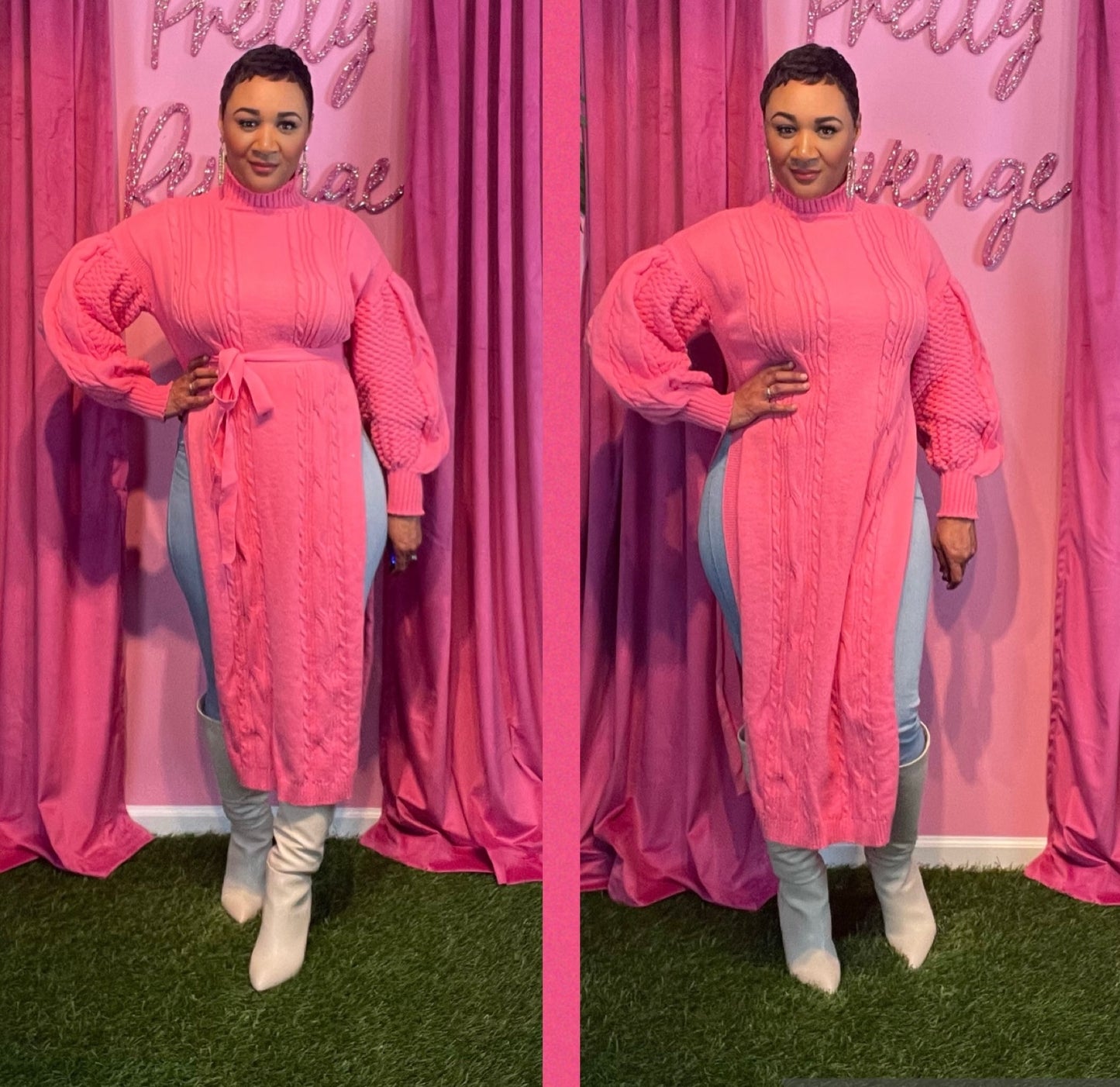 Pink and Posh Tunic Sweater