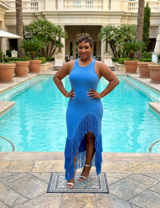 Waves fringe maxi dress