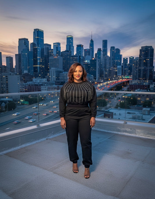 Drawn to You 2pc set (black)