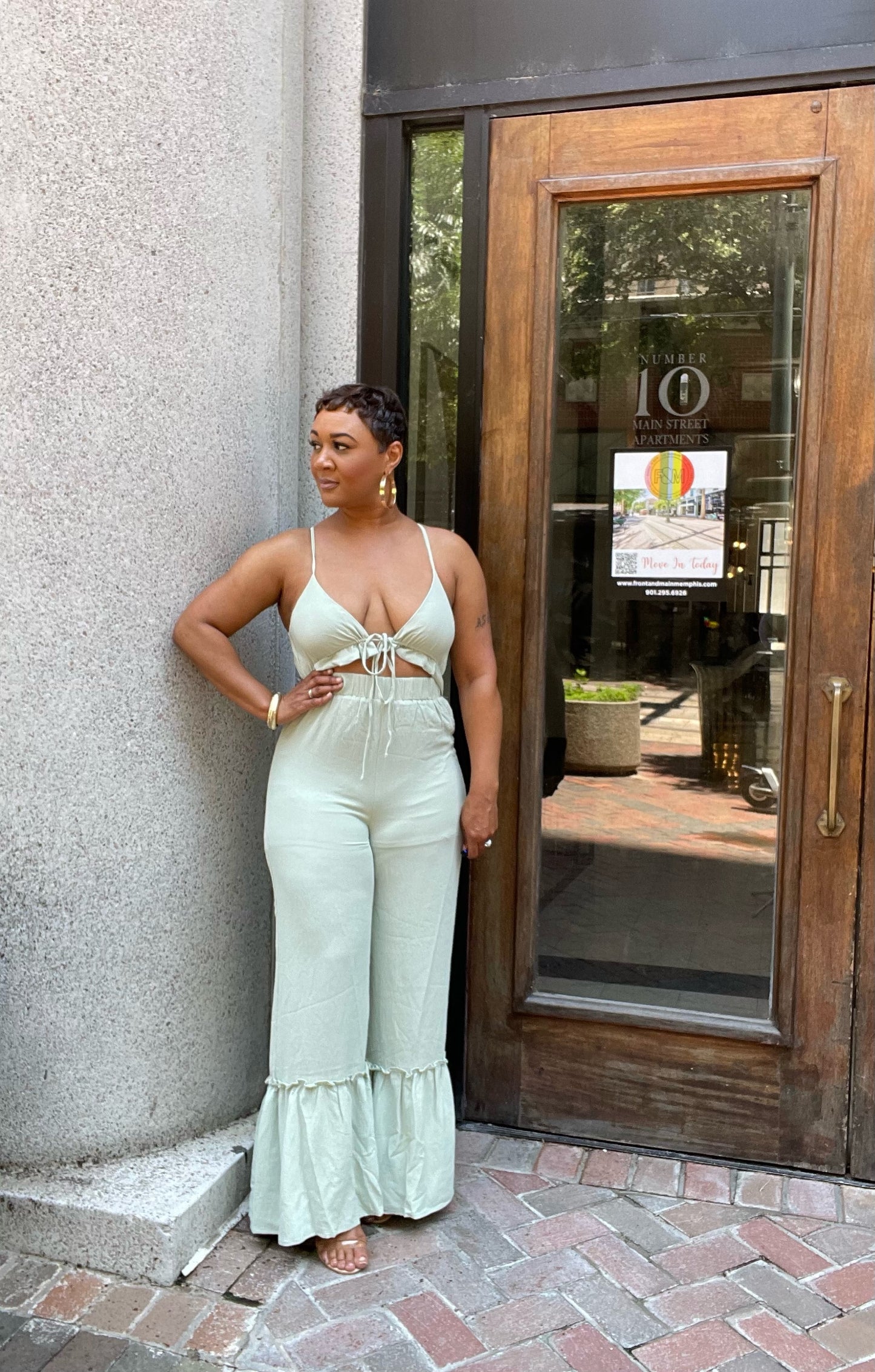 Sage Breeze Jumpsuit