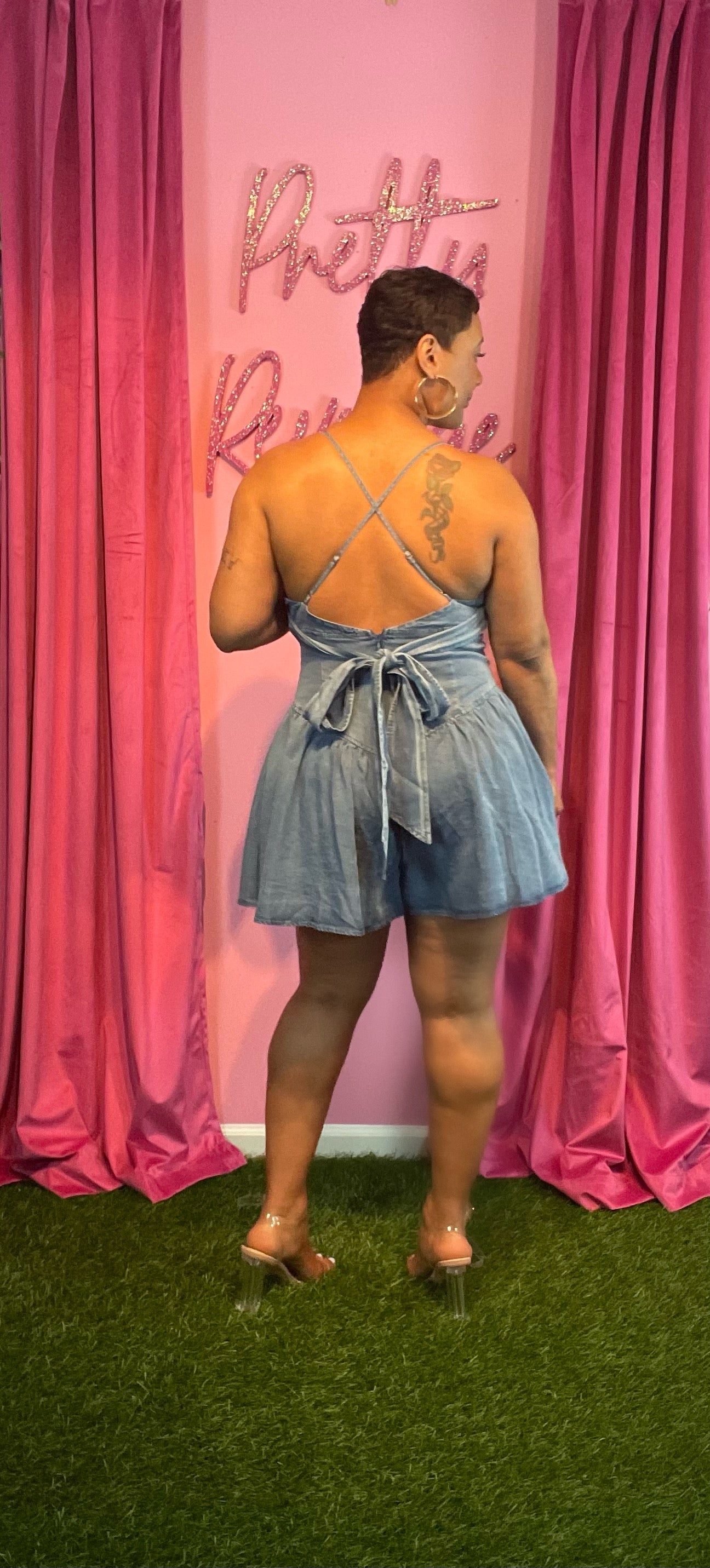She’s Such a Lady denim romper