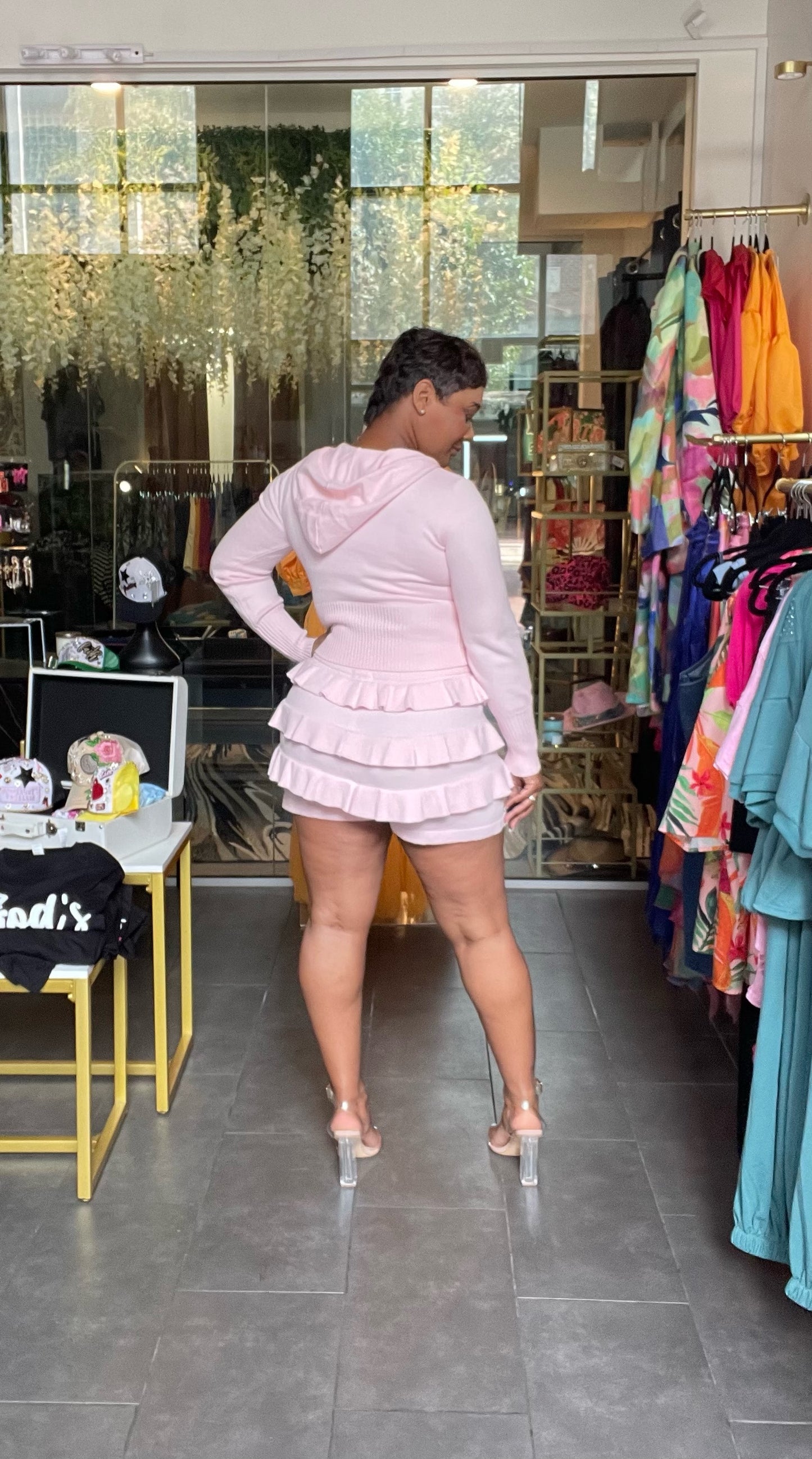Choose Me ruffle 2pc short set