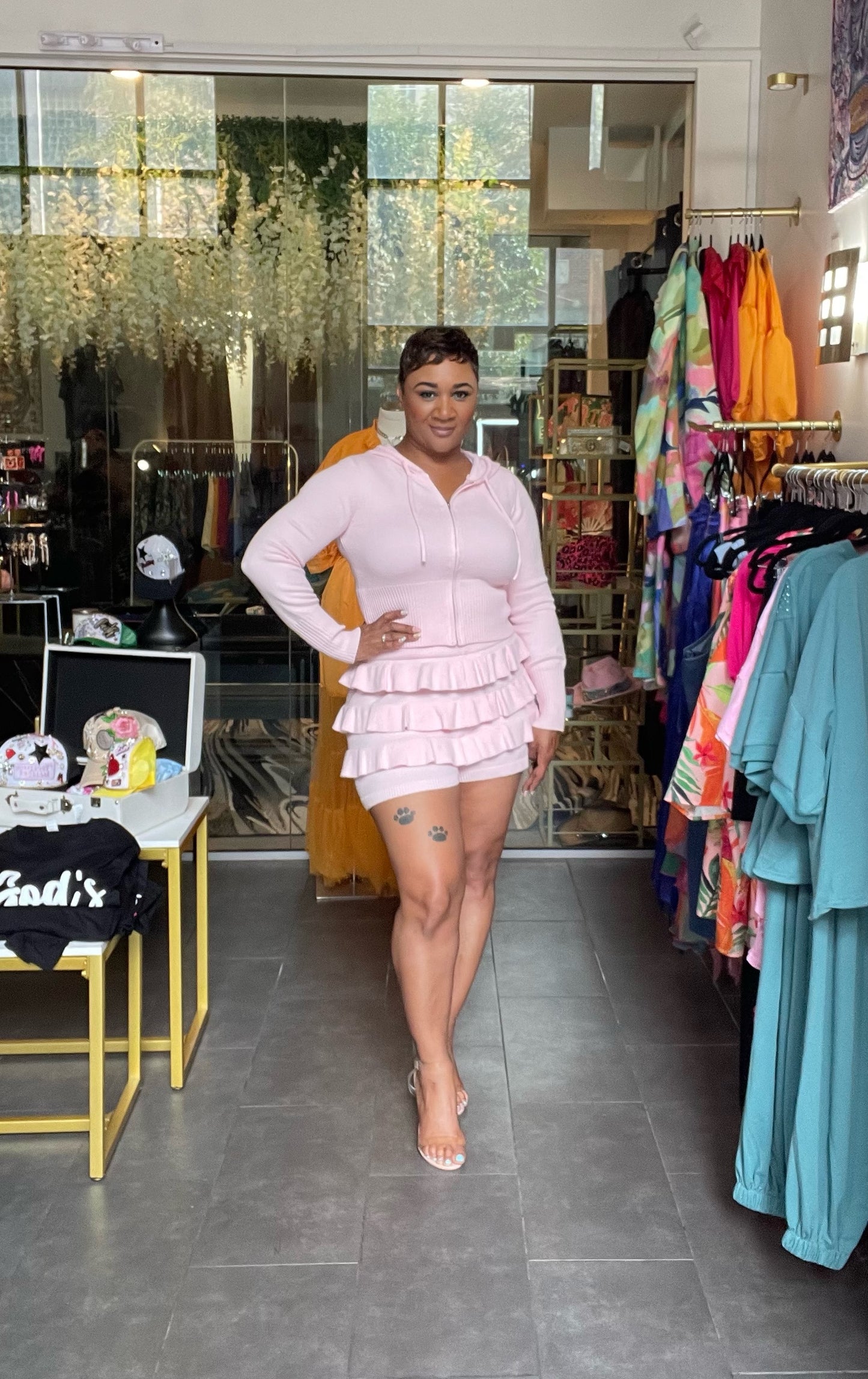 Choose Me ruffle 2pc short set