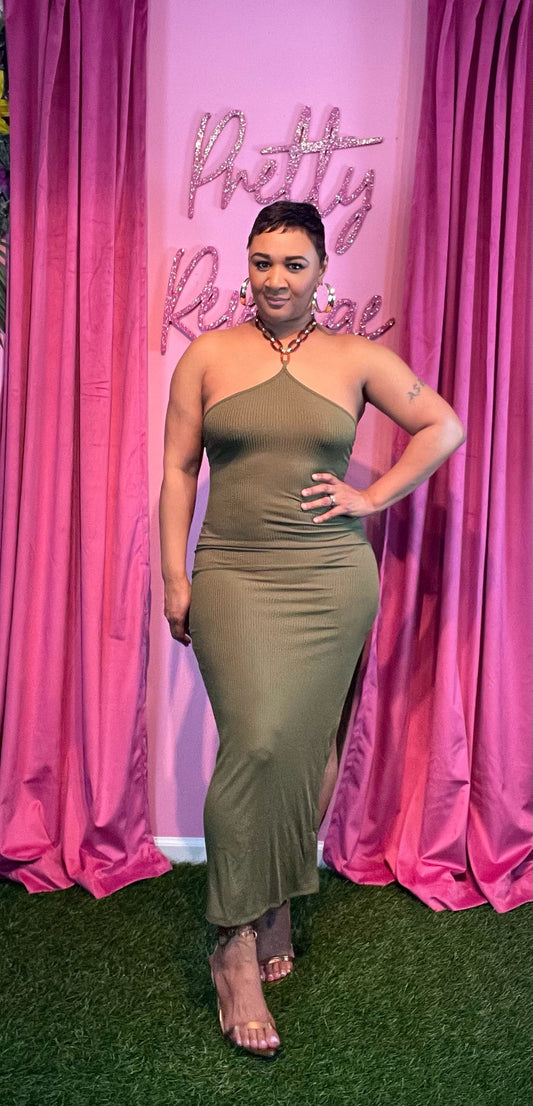 At your best maxi dress ( olive green)