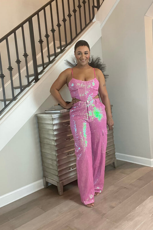 Glitz & Glam Sequin Bustier Top